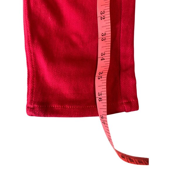 HUE Womens XL Pants Red Stretch Skinny Cotton Blend Preppy - Picture 8 of 10